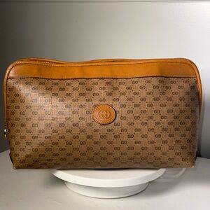 Vintage GUCCI Micro GG PVC Leather Clutch/Pouch Bag